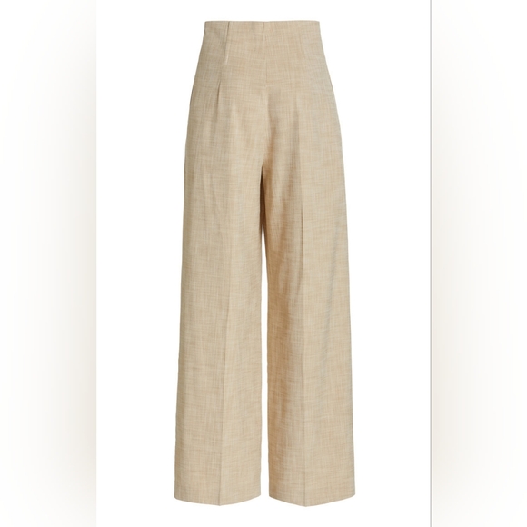 Cult Gaia Tanya Pleated Twill Wide-Leg Pants NWOT - Picture 3 of 5